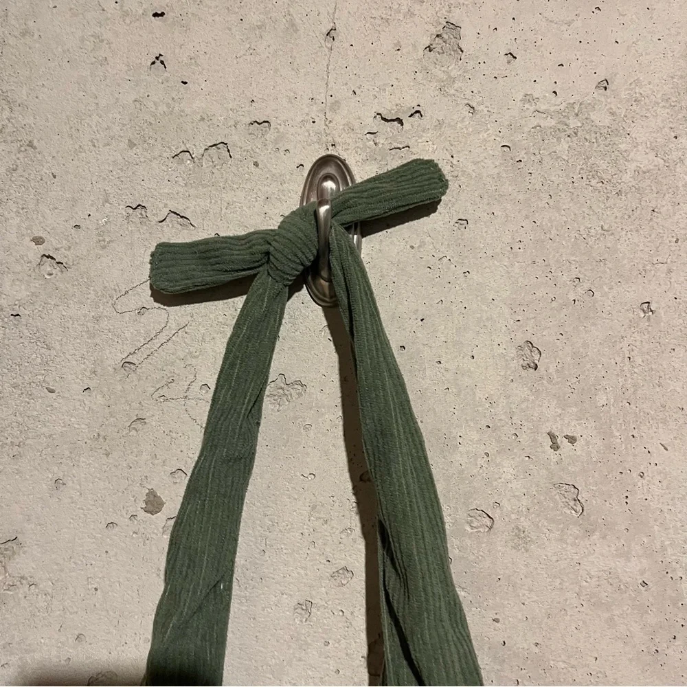 Pique Furoshiki Forest Tote Shoulder Bag Purse Green Corduroy 90’s Y2K